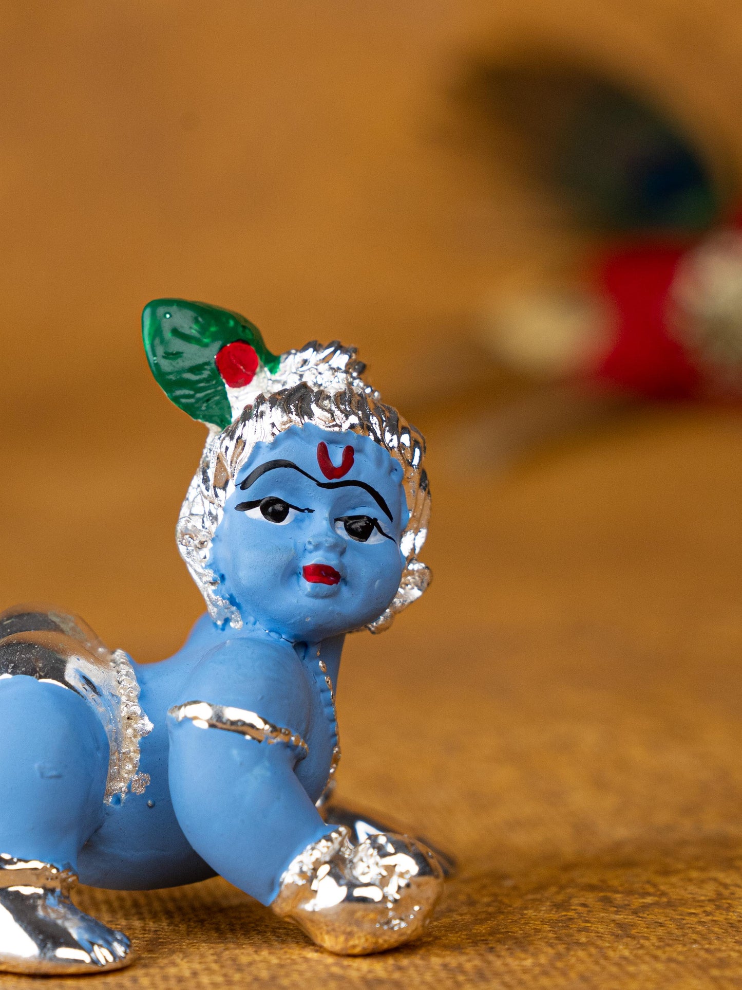 German Silver Baby Krishna - 2 inch - WL5386
