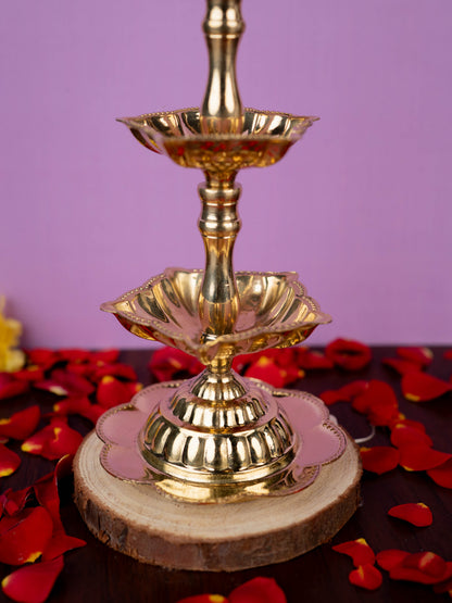 Brass Annapakshi Diya - 3 Step - 8 inch - WL5403