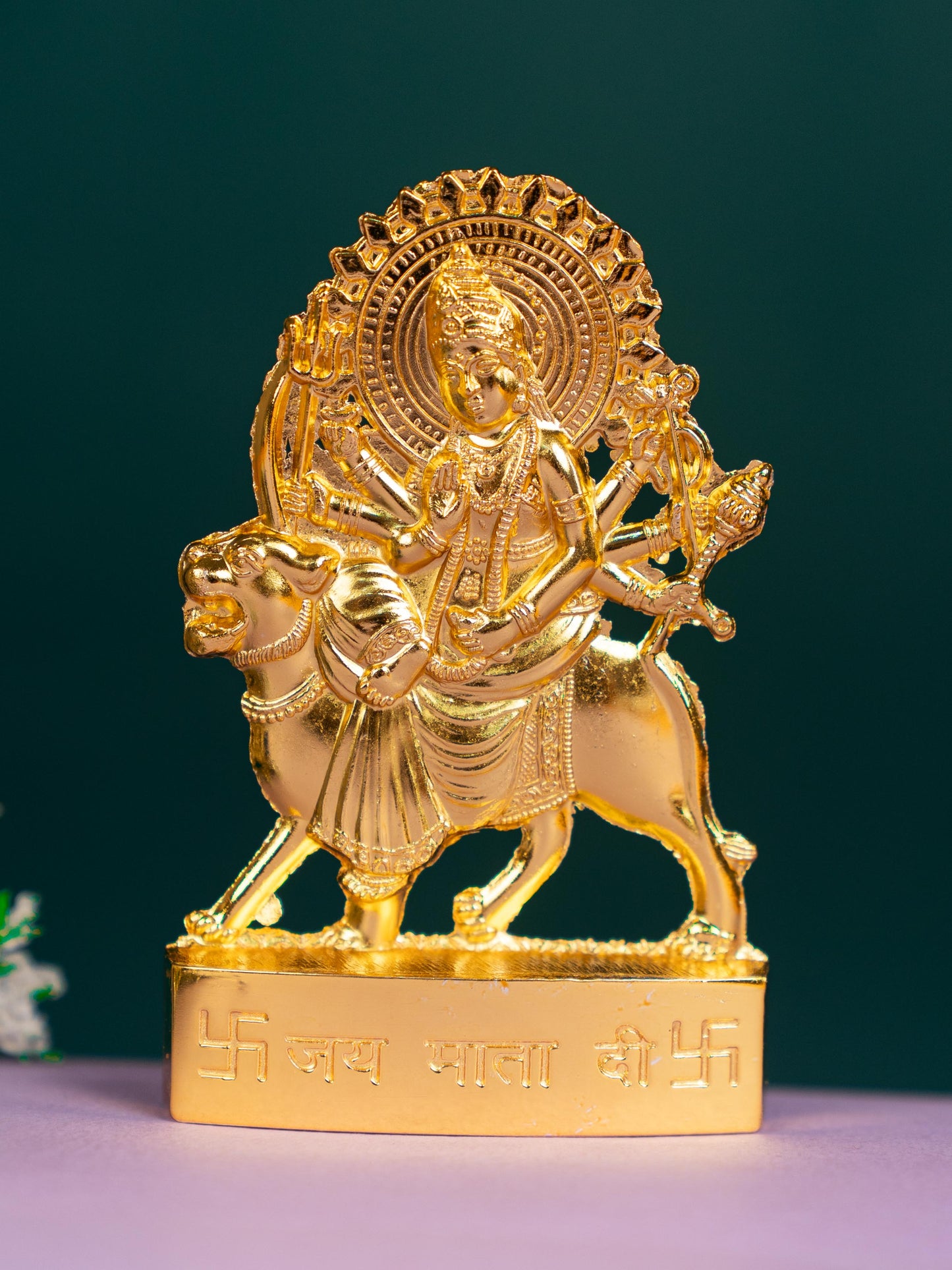 Zinc Alloy Durga Murthi - Gold Finish - WBG0630-4