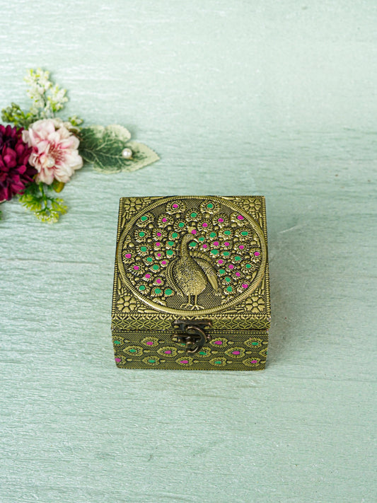 Jewel Box with Peacock Design - WBG1270