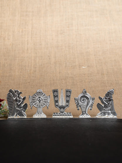 Zinc Alloy Shank Chakra Nama Stand - Silver Finish - WBG1424-4