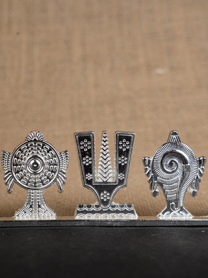 Zinc Alloy Shank Chakra Nama Stand - Silver Finish - WBG1424-4