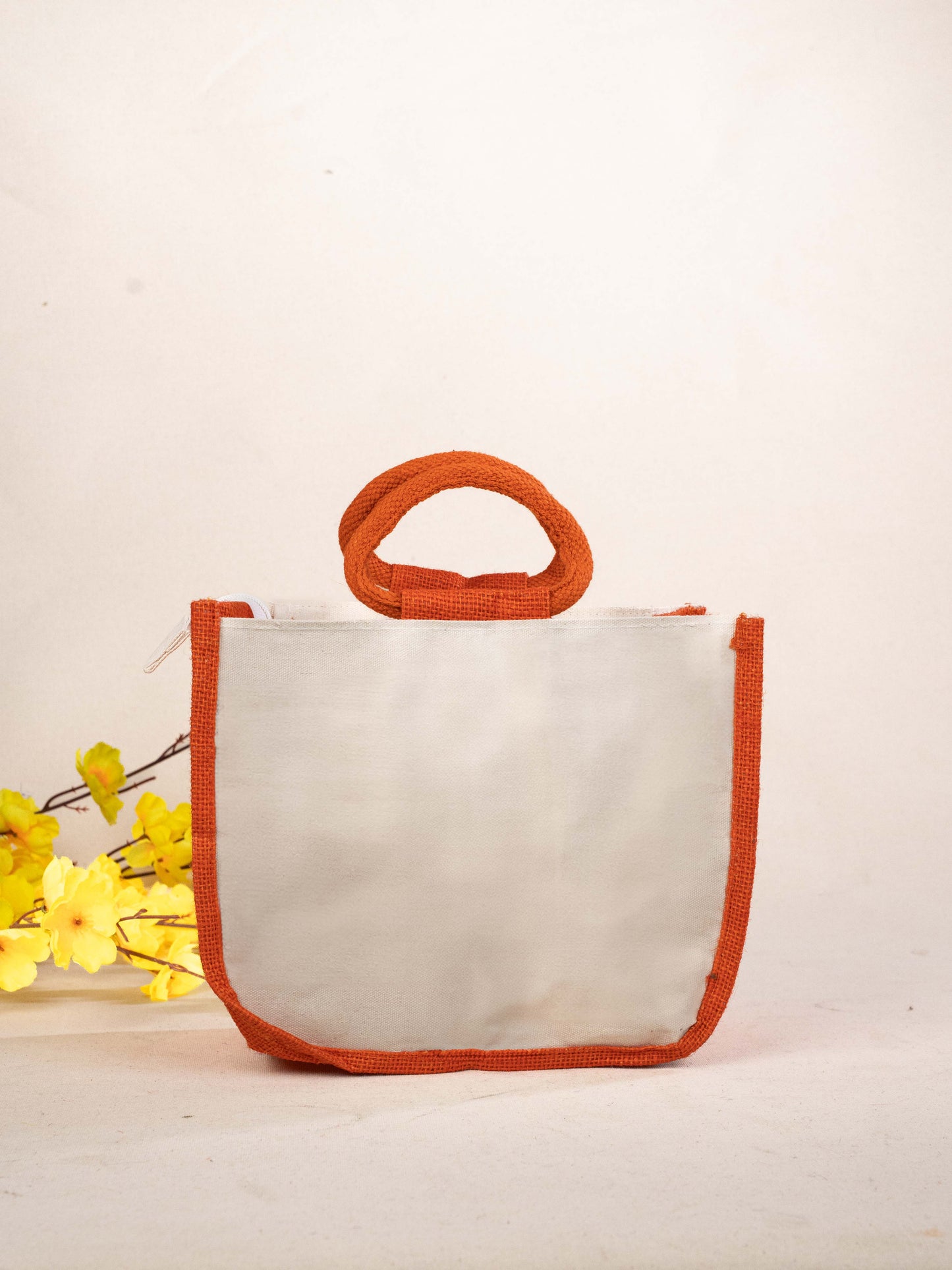 Jute Bag with Kalpavriksha Tree Print - WBG1691