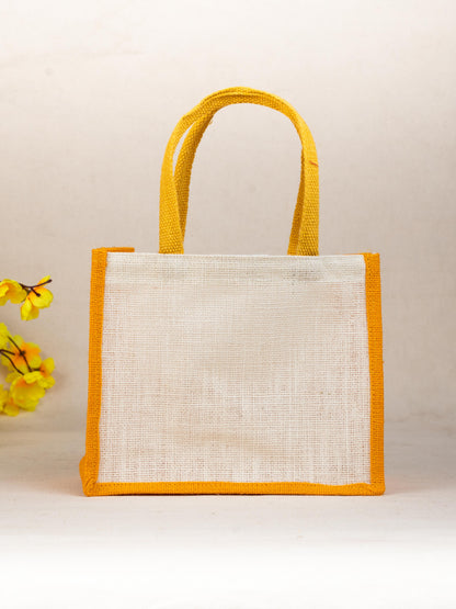 Jute Bag with Zari Border - WBG1752