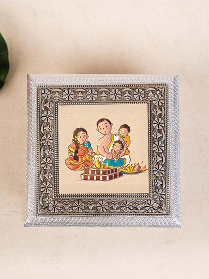 Customized - Meenakari Dry Fruit Box - 6x6 inch - Baby Shower - WBG1781