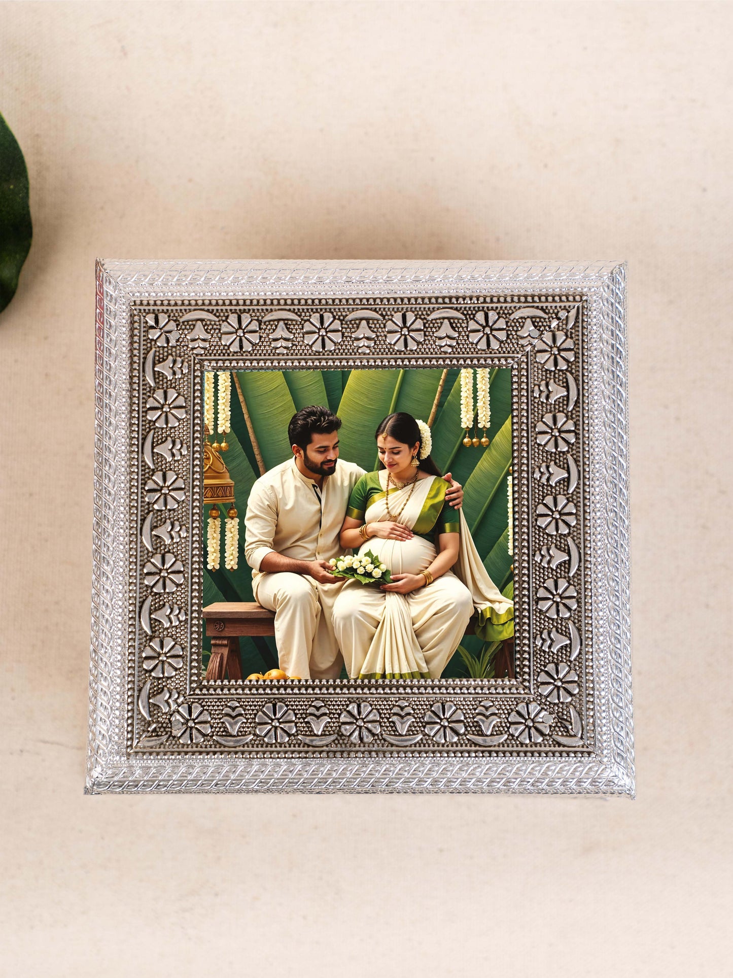 Customized - Meenakari Dry Fruit Box - 6x6 inch - Baby Shower - WBG1781