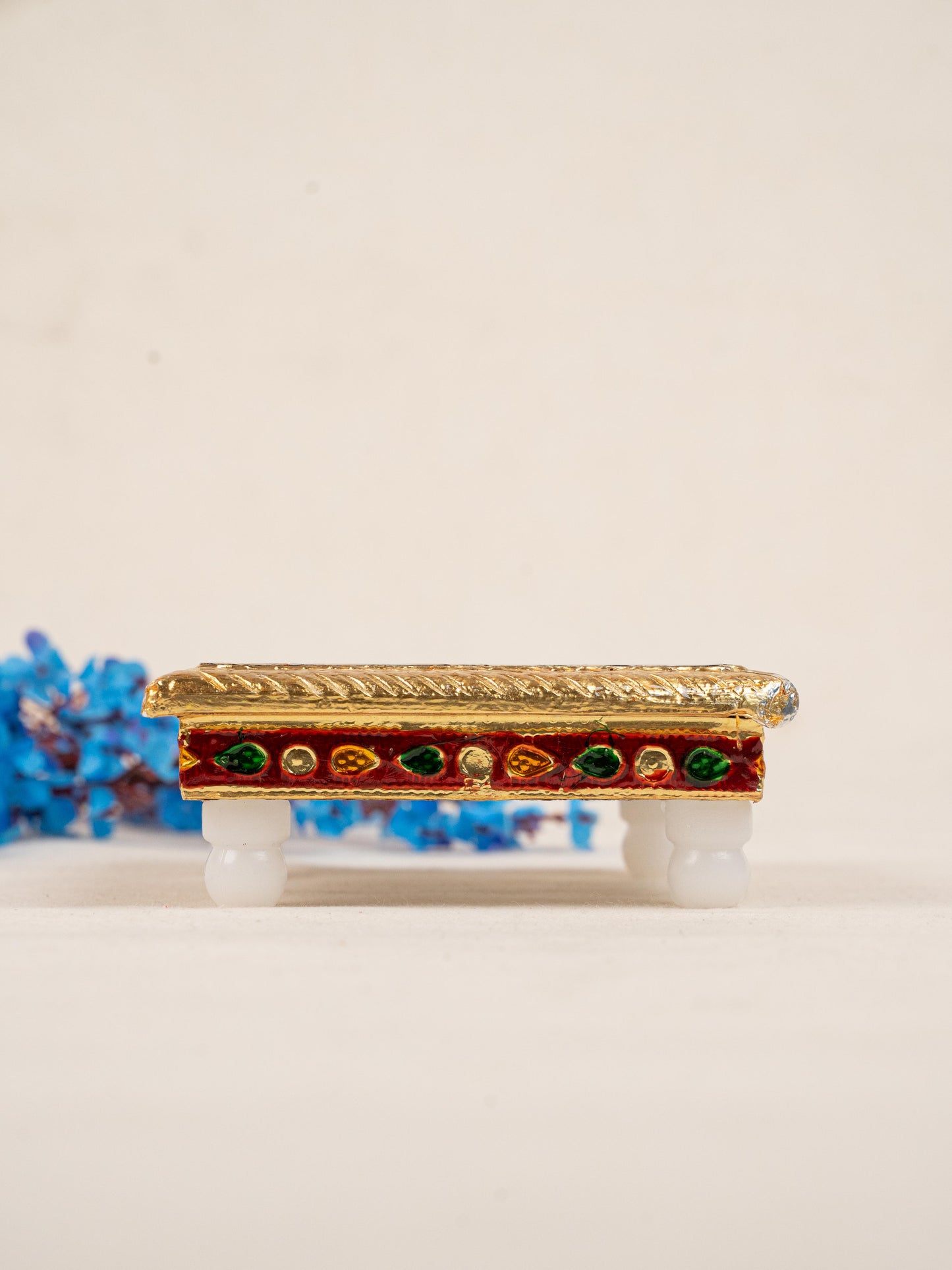 Meenakari Manai - 5x5 inch - Red - WBG1783-1