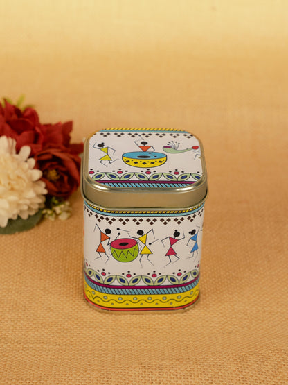Printed Tin box - Warli Design - WBG1785