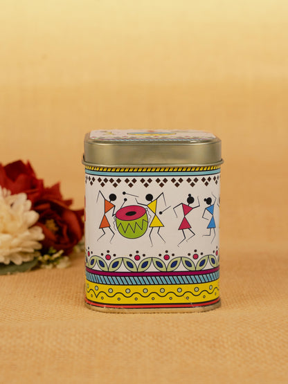 Printed Tin box - Warli Design - WBG1785