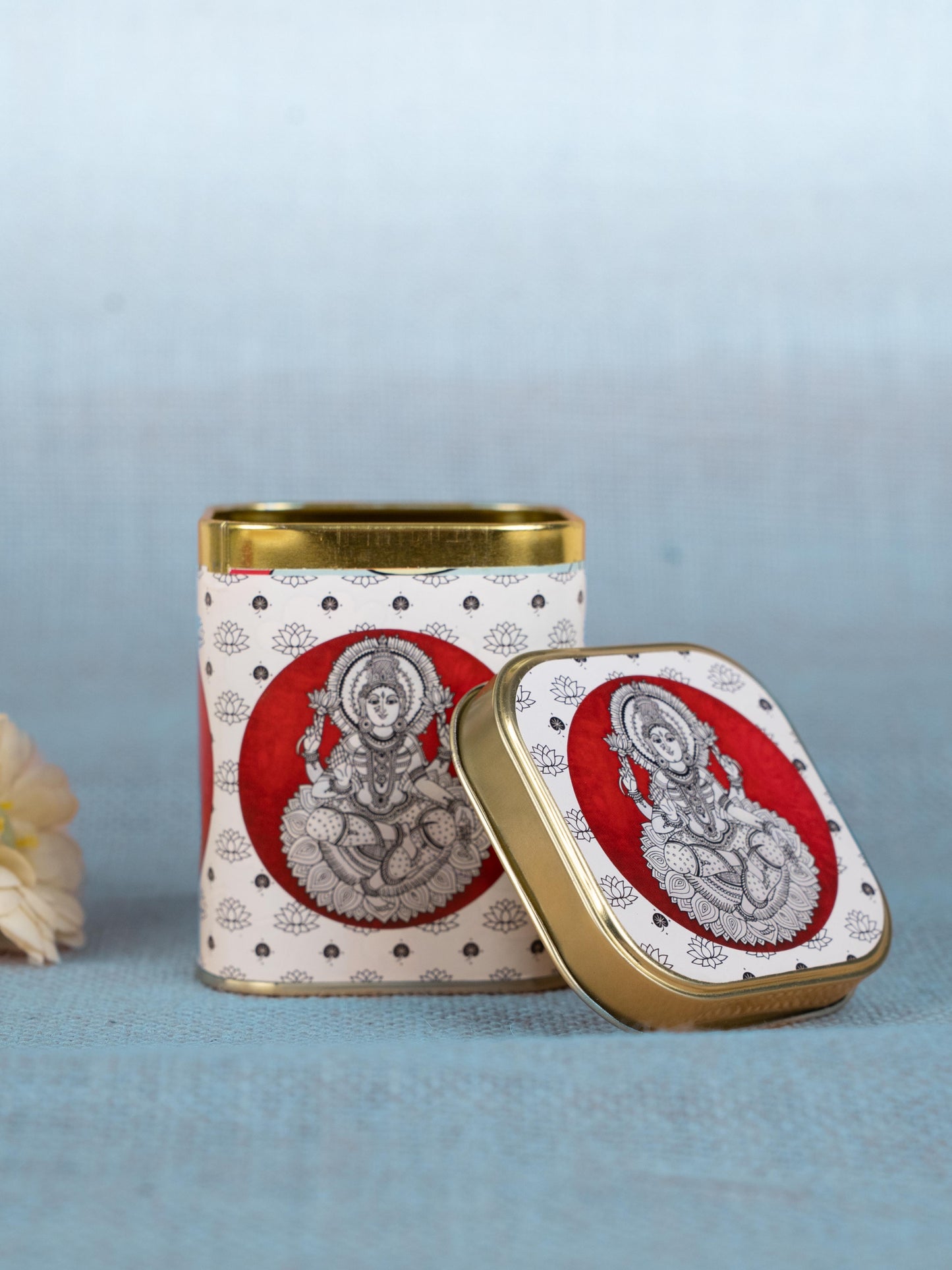 Printed Tin box - Madhubani Design - WBG1786
