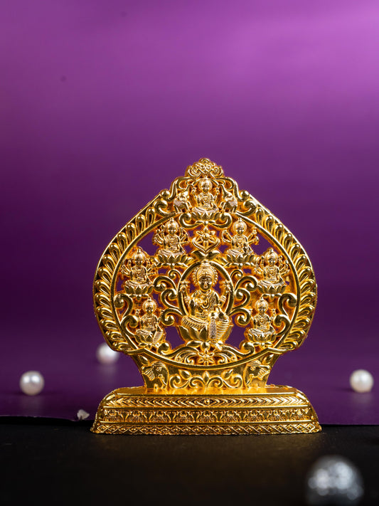 Murti - Ashtalakshmi - Gold Finish - 3 inch - WBG1794-3