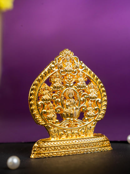 Murti - Ashtalakshmi - Gold Finish - 3 inch - WBG1794-3