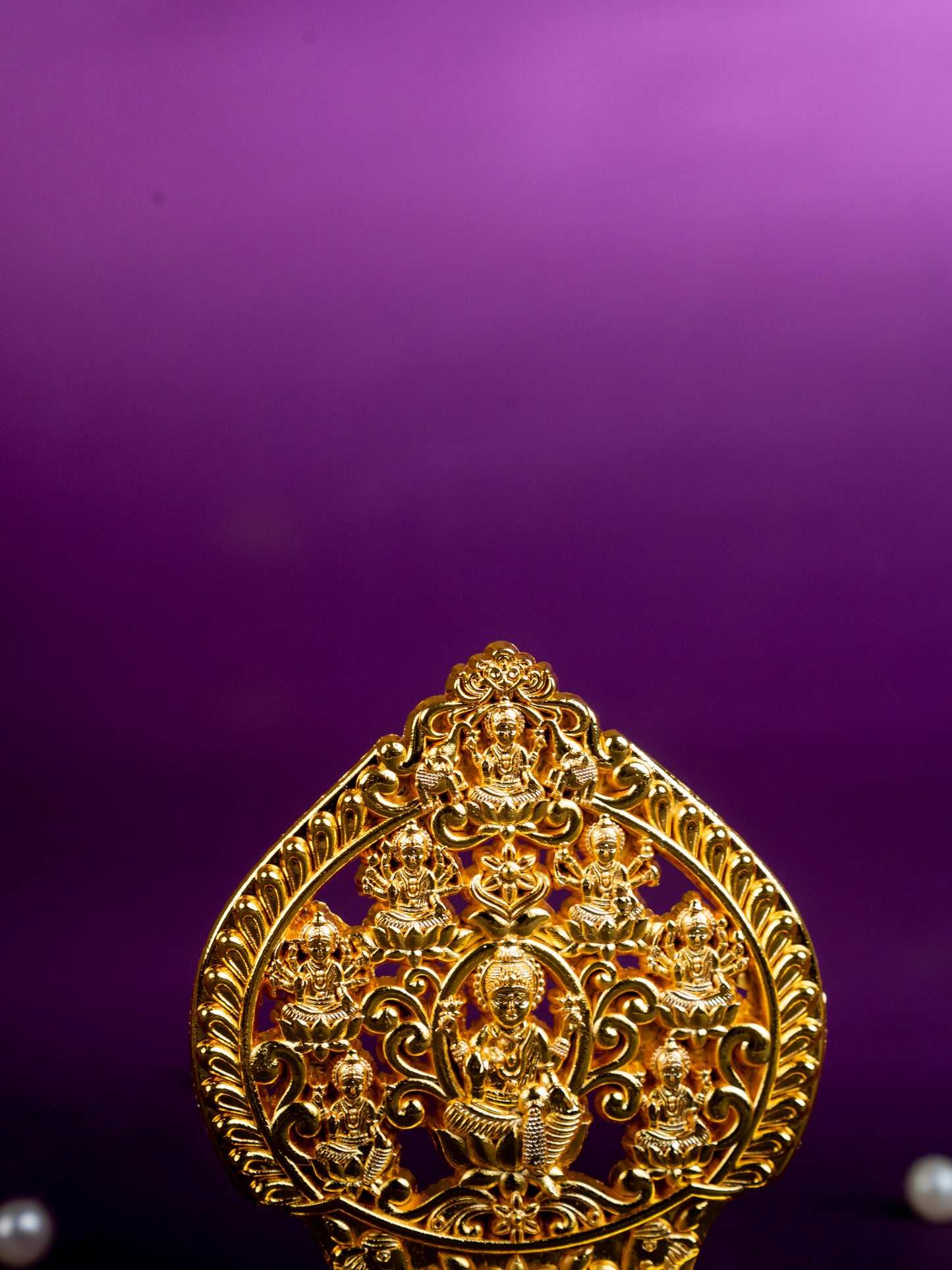 Murti - Ashtalakshmi - Gold Finish - 3 inch - WBG1794-3
