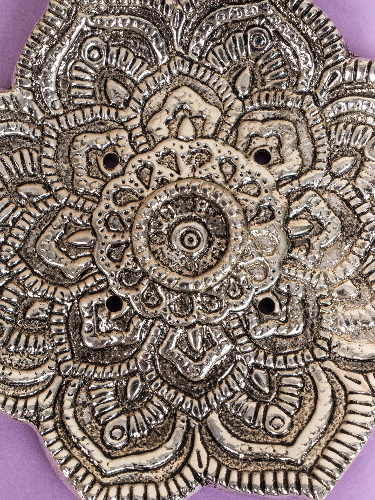 Zinc Alloy - Flower Agarbathi Stand - Silver - WBG1801-2