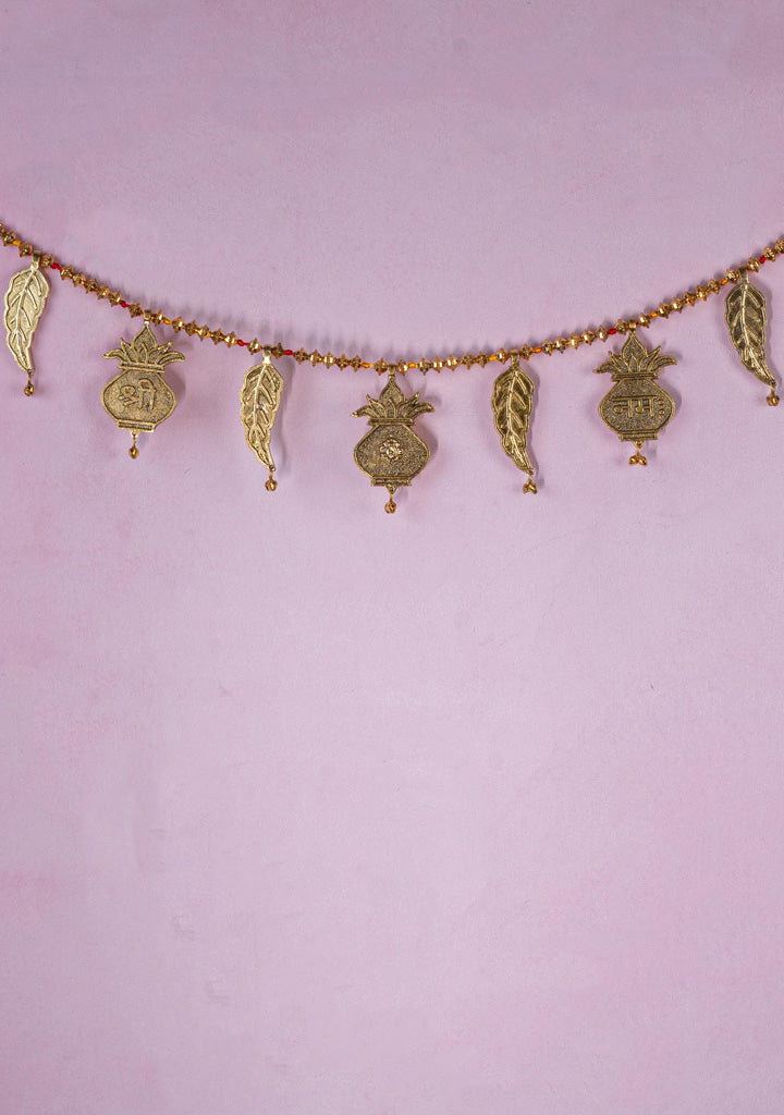 Decorative Thoran with Kalash - Gold - WBG1803-2