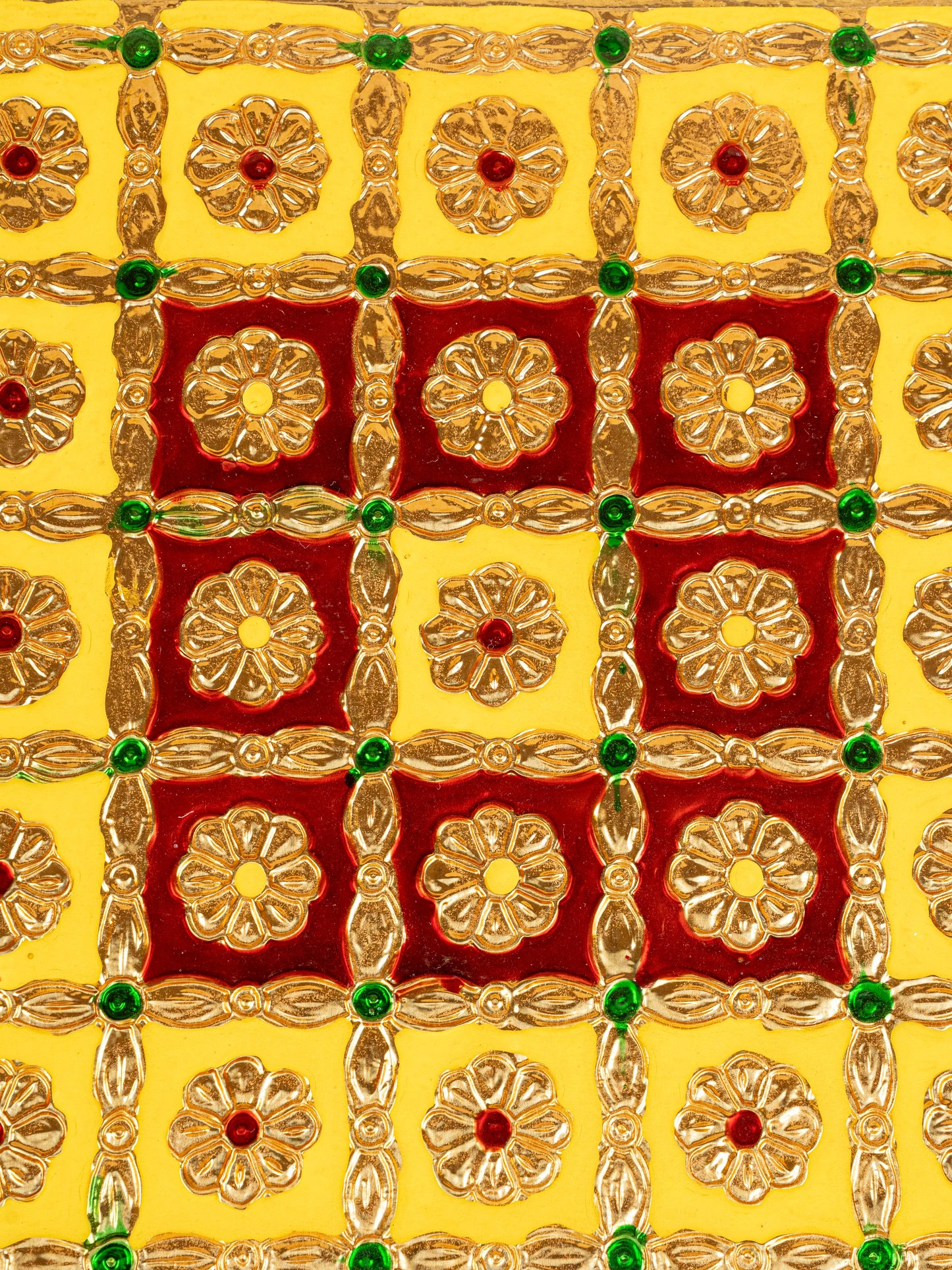 Meenakari Manai - Yellow - 8x8 inch - WBG1806-3