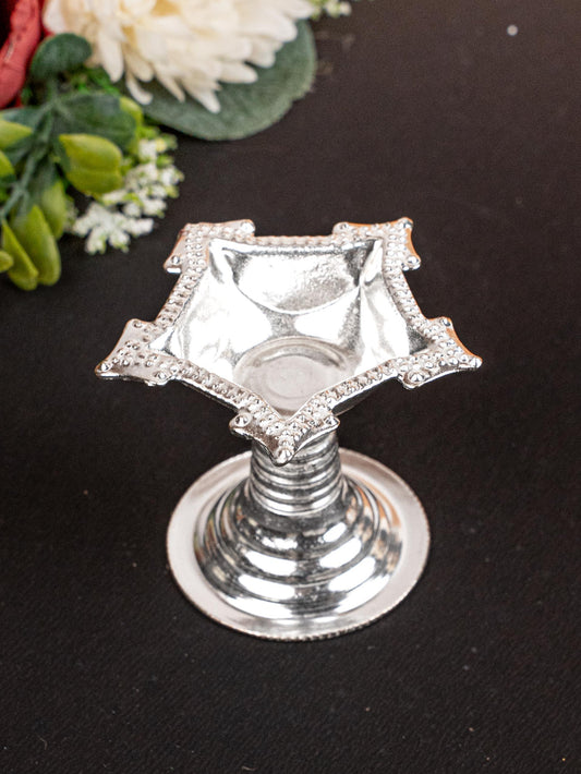 German Silver 5 Face Diya - 2 inch - WBG1812