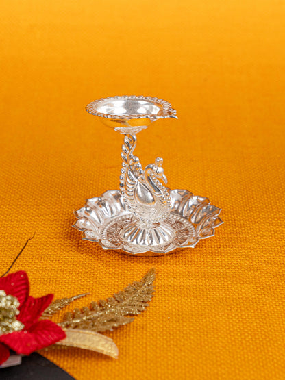 German Silver Annapakshi Diya - 3 inch - WBG1814