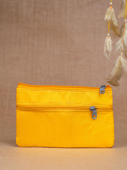 Raw Silk Purse - Leaf Design - WBG1820