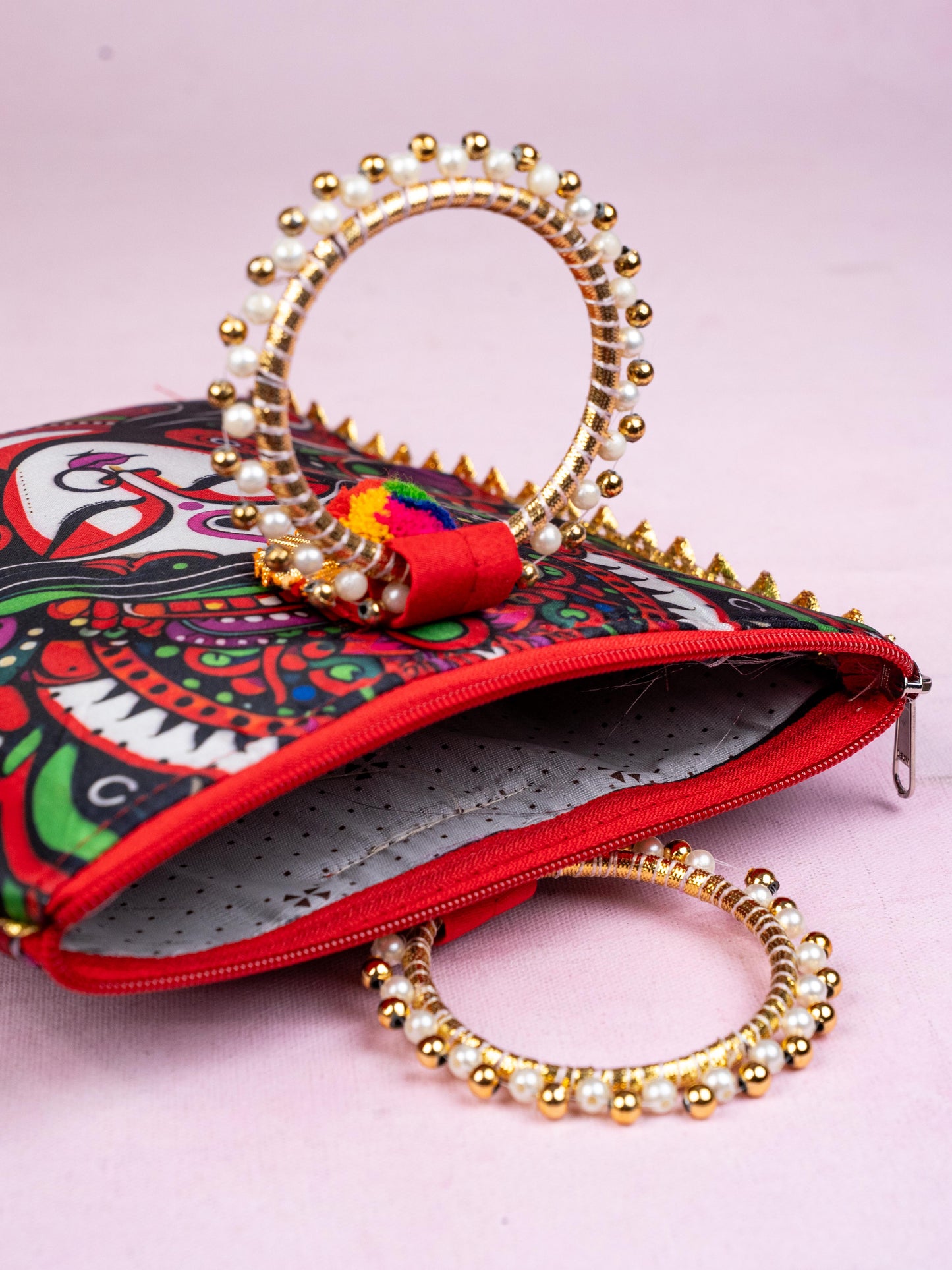 Multi Color - Durga Face Digital Printed Hand bags - WBG1828