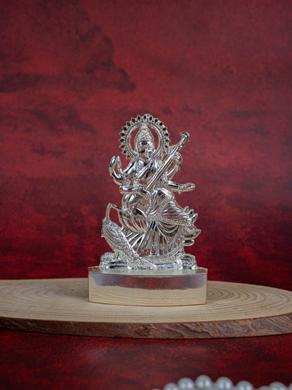 Saraswathi Murthi - Silver Finish - 4 inch - WBG1830-2