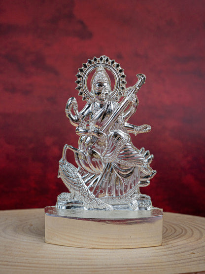 Saraswathi Murthi - Silver Finish - 4 inch - WBG1830-2