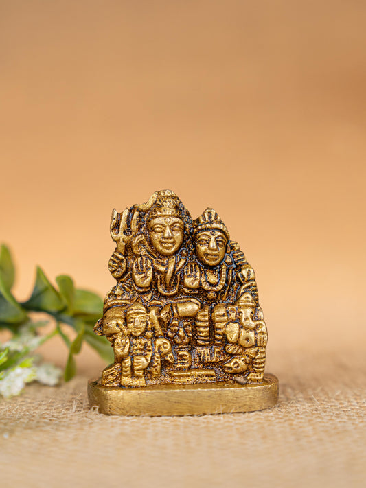 Brass Shiv Parivar Idol - 2 inch - WBG1837