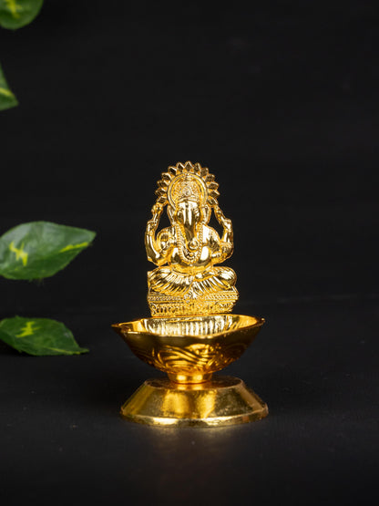 Zinc Alloy Ganesh Diya - WBG1839-2