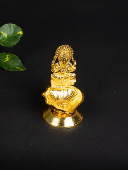 Zinc Alloy Ganesh Diya - WBG1839-2