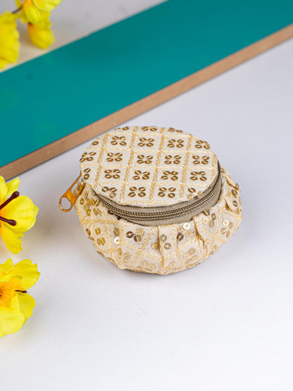 Round Embroidered Bangle Box - WBG1846