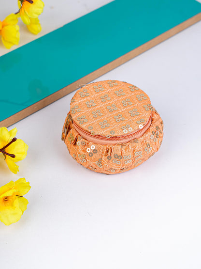 Round Embroidered Bangle Box - WBG1846