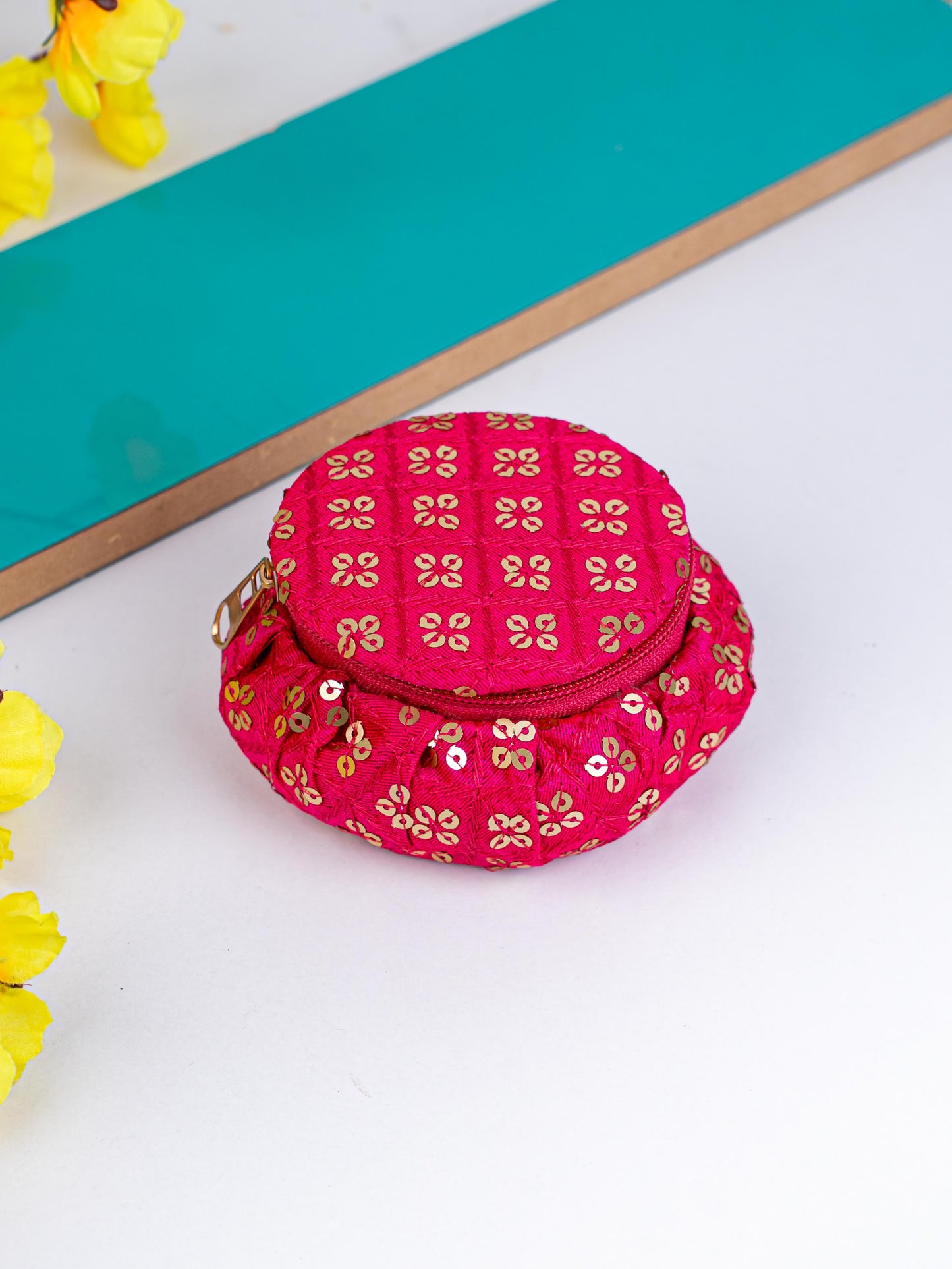 Round Embroidered Bangle Box - WBG1846