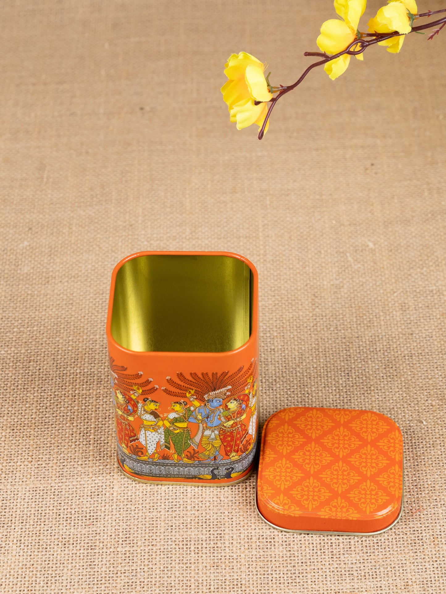 Mural Printed Tin Jar - WBG1855