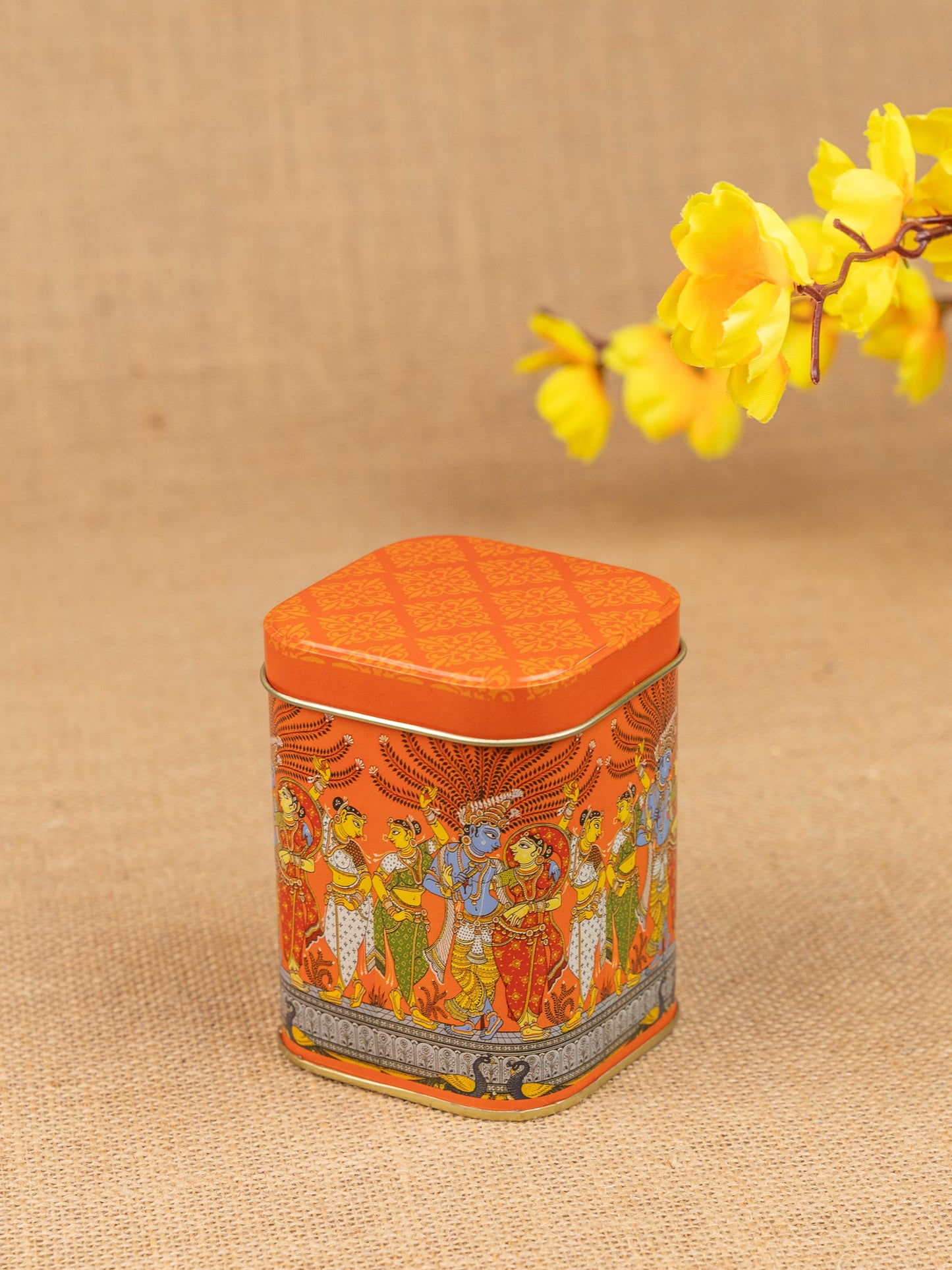 Mural Printed Tin Jar - WBG1855