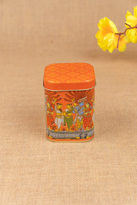 Mural Printed Tin Jar - WBG1855