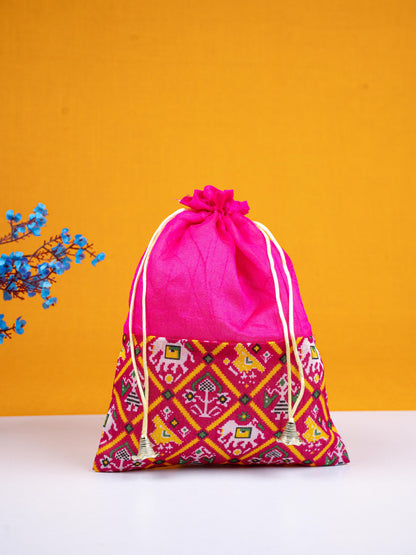 Patola Design String Bag - 8x11 inch - WBG1858