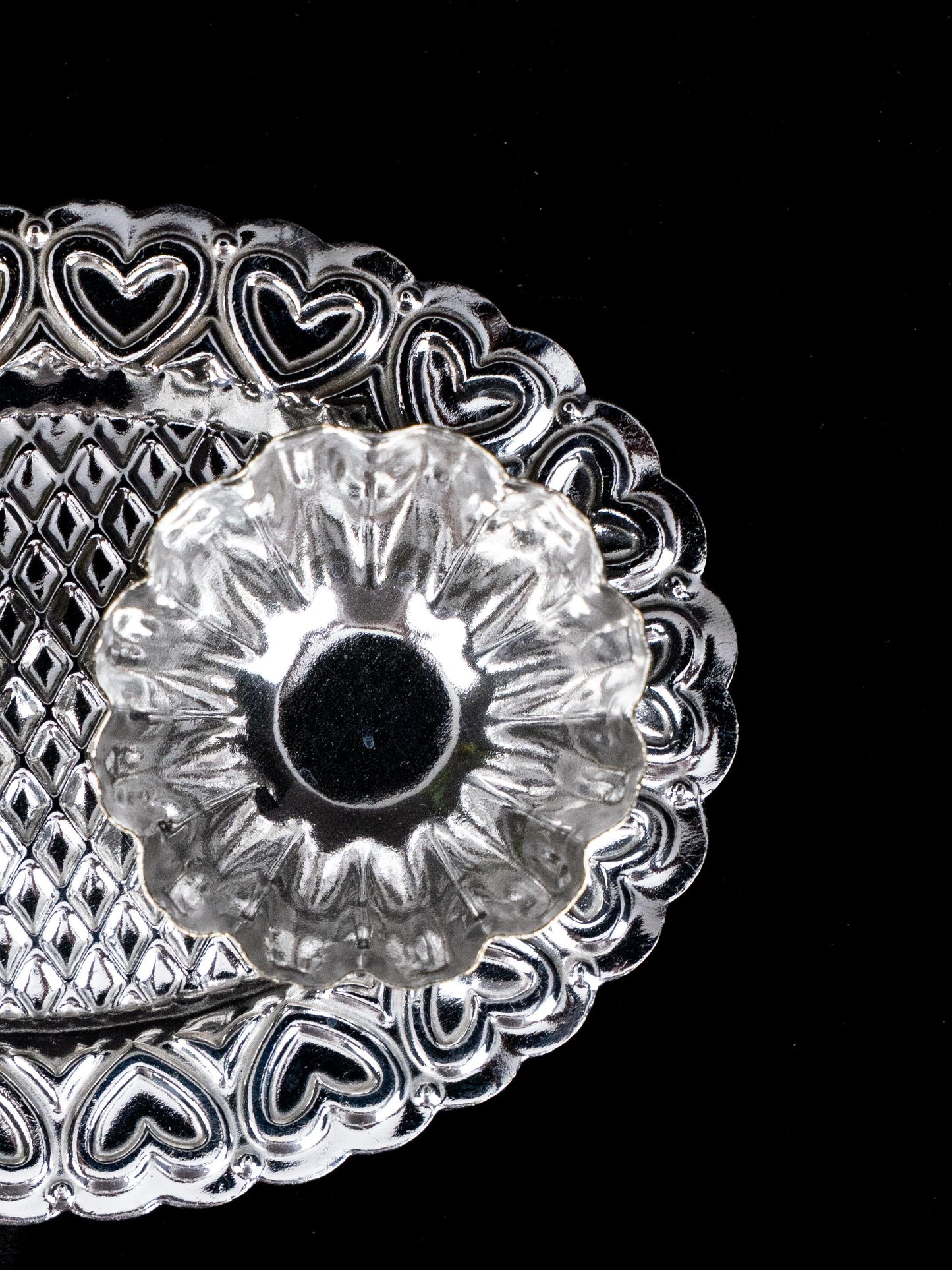 German Silver 2 Cup Kumkum Holder - WBG1863