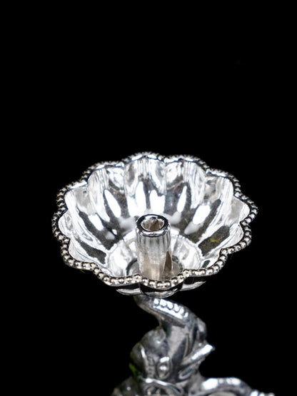 German Silver Diya with Elephant - WBG1864