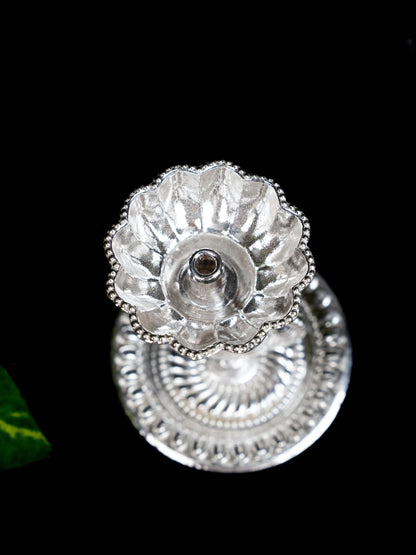 German Silver Diya with Peacock - WBG1868
