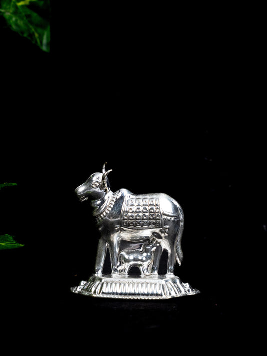 German Silver Cow & Calf - 2 inch - WBG1867