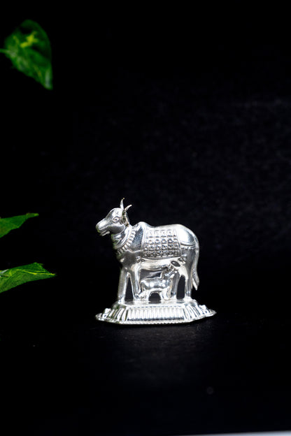 German Silver Cow & Calf - 2 inch - WBG1867