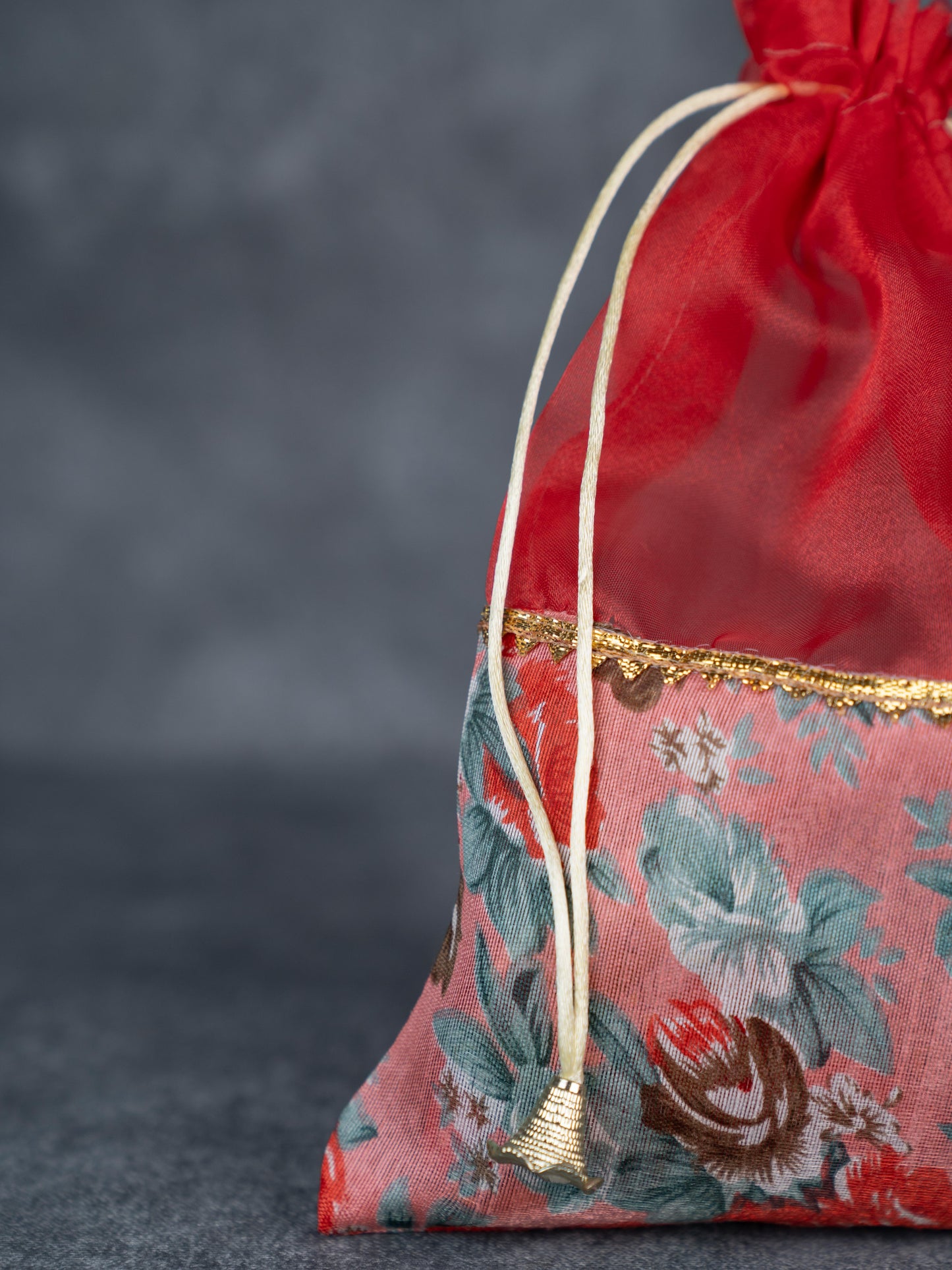Floral String Bag - 11x7 Inch - WBG1877