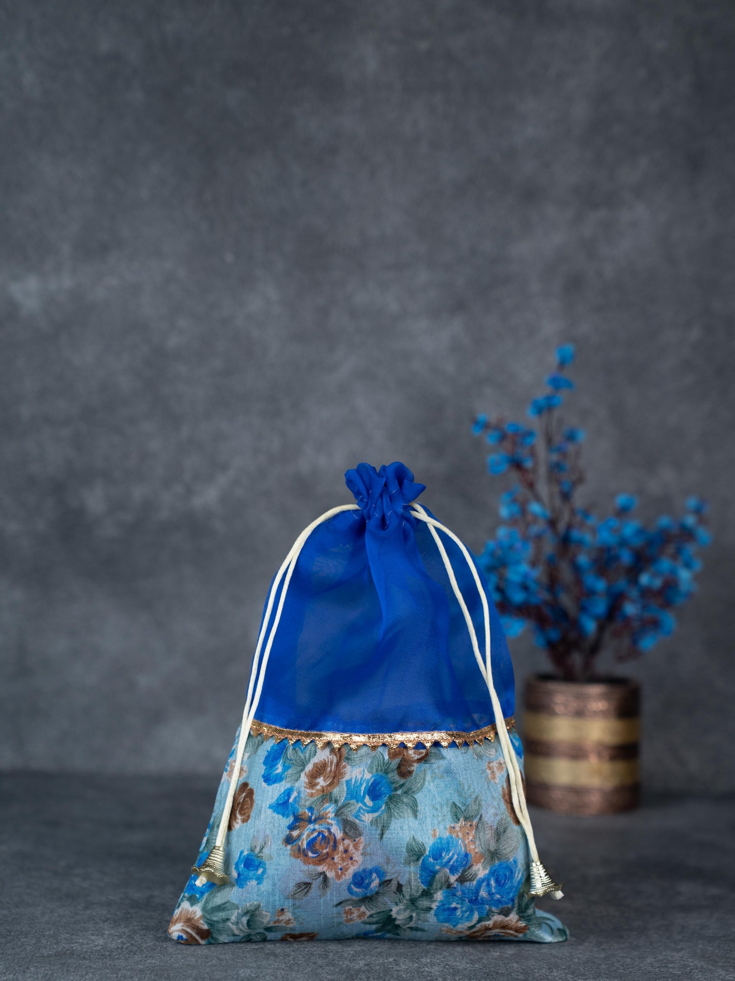 Floral String Bag - 11x7 Inch - WBG1877
