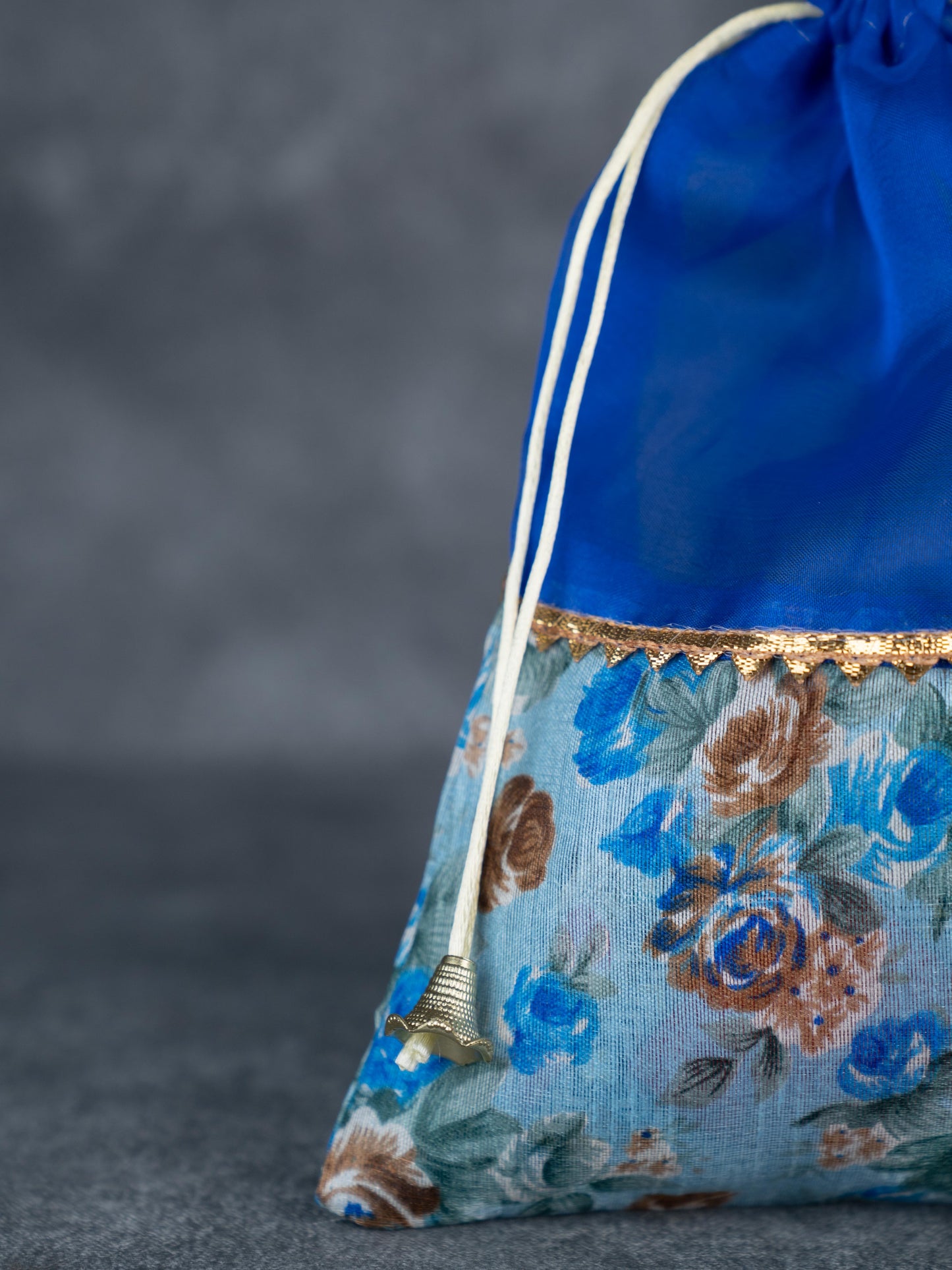Floral String Bag - 11x7 Inch - WBG1877