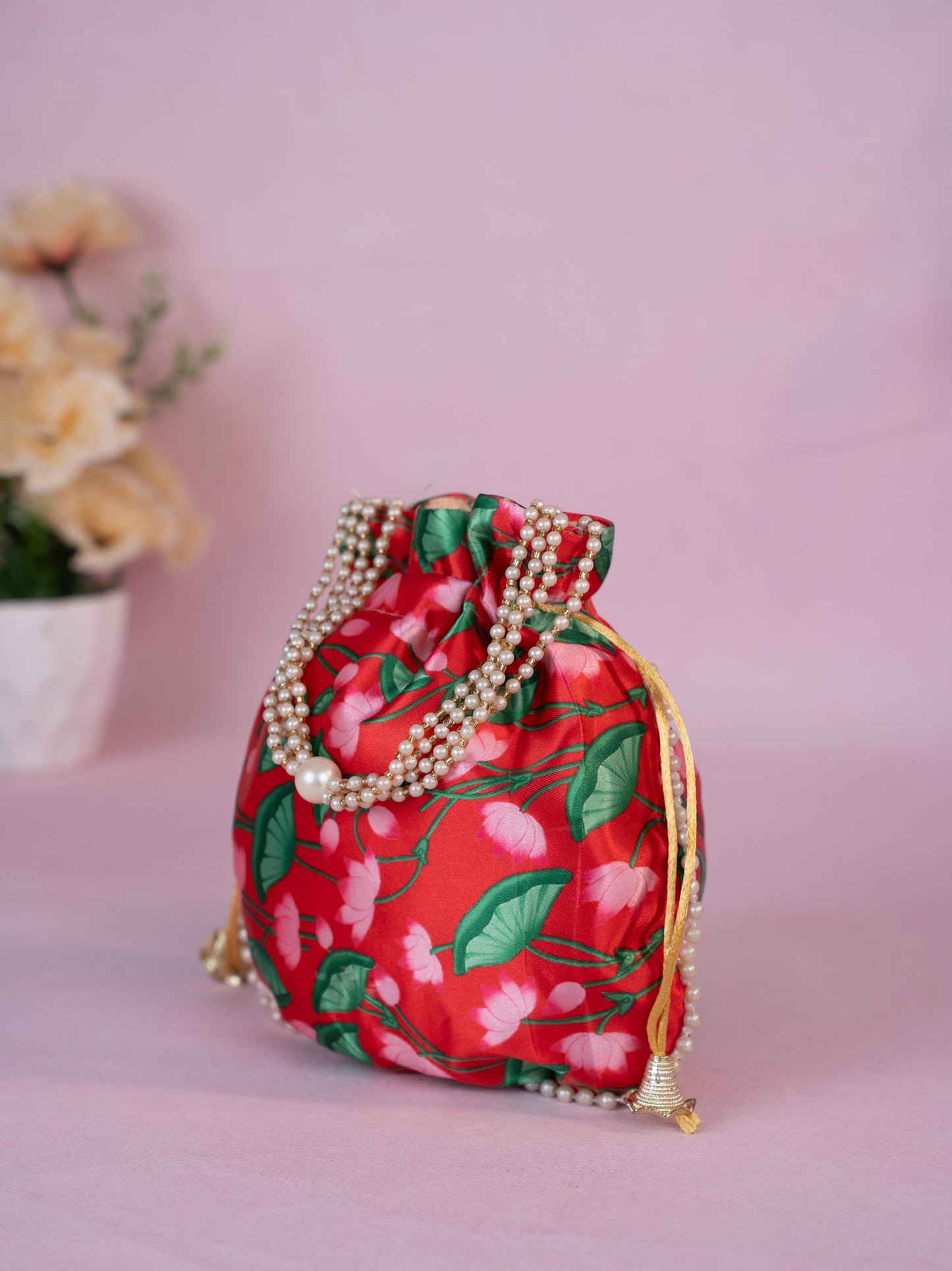 Potli Bag with Pichwai Design - 8 inch - WBG1878
