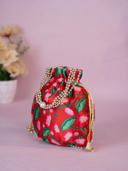 Potli Bag with Pichwai Design - 8 inch - WBG1878