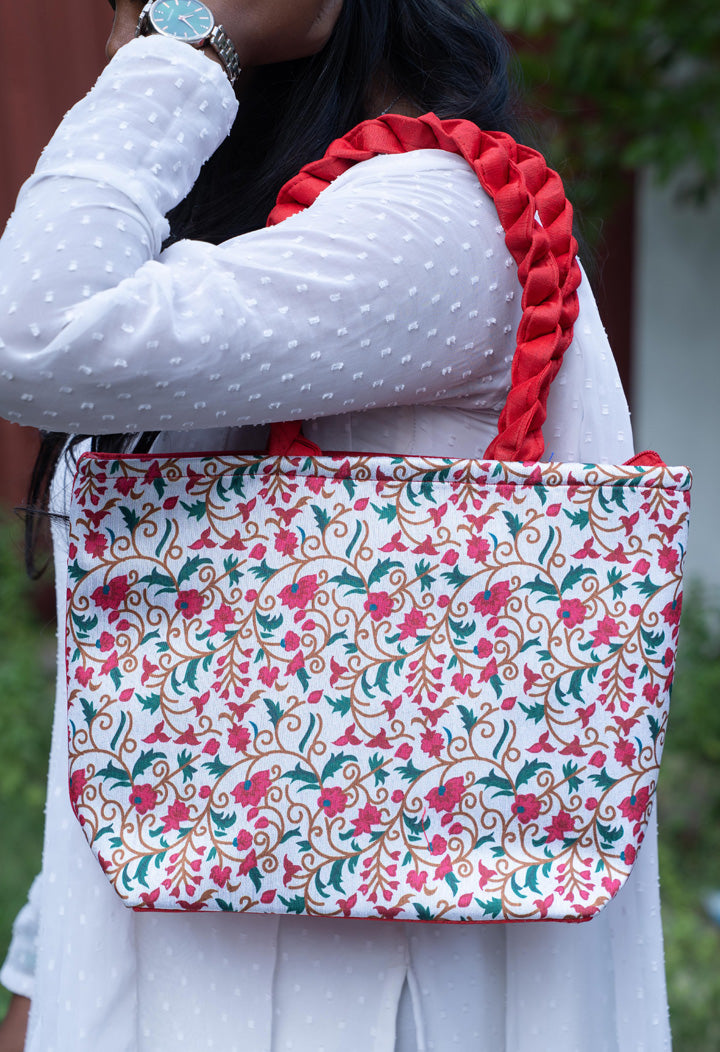 Printed Floral Handbag - 14 inch - WBG1881