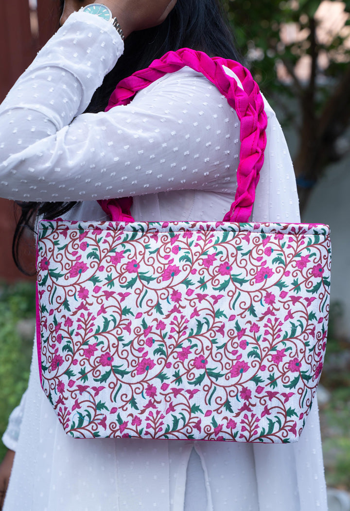 Printed Floral Handbag - 14 inch - WBG1881