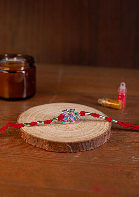 Designer Rakhi - Rope - Flower - WBG1887-8