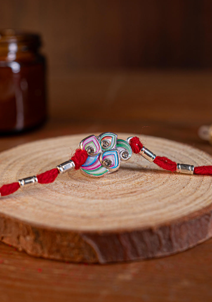 Designer Rakhi - Rope - Flower - WBG1887-8
